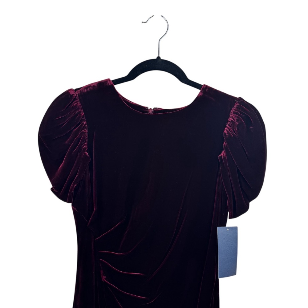 Shoshanna Marise Velvet High Low Gown in Burgundy Formal Special Occasion Sz. 0 - Picture 9 of 13